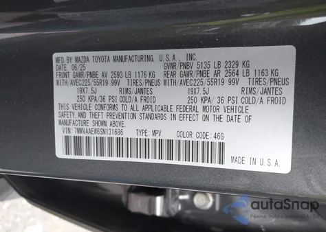 2025 Mazda Cx-50 Hybrid Premium Plus Package z USA, uszkodzony, nr VIN 7MMVAAEW6SN131686